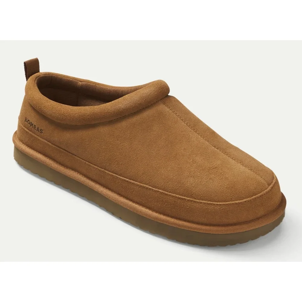 Bombas Men's Saturday Suede Slip Ons Slippers Camel Brown Sz 9 Comfort NWOB $110